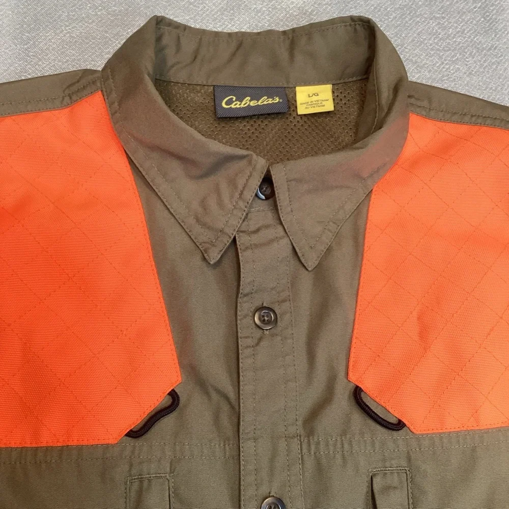 Cabela's Men's Olive and Orange Shirt Jacket - Picture 2 of 12